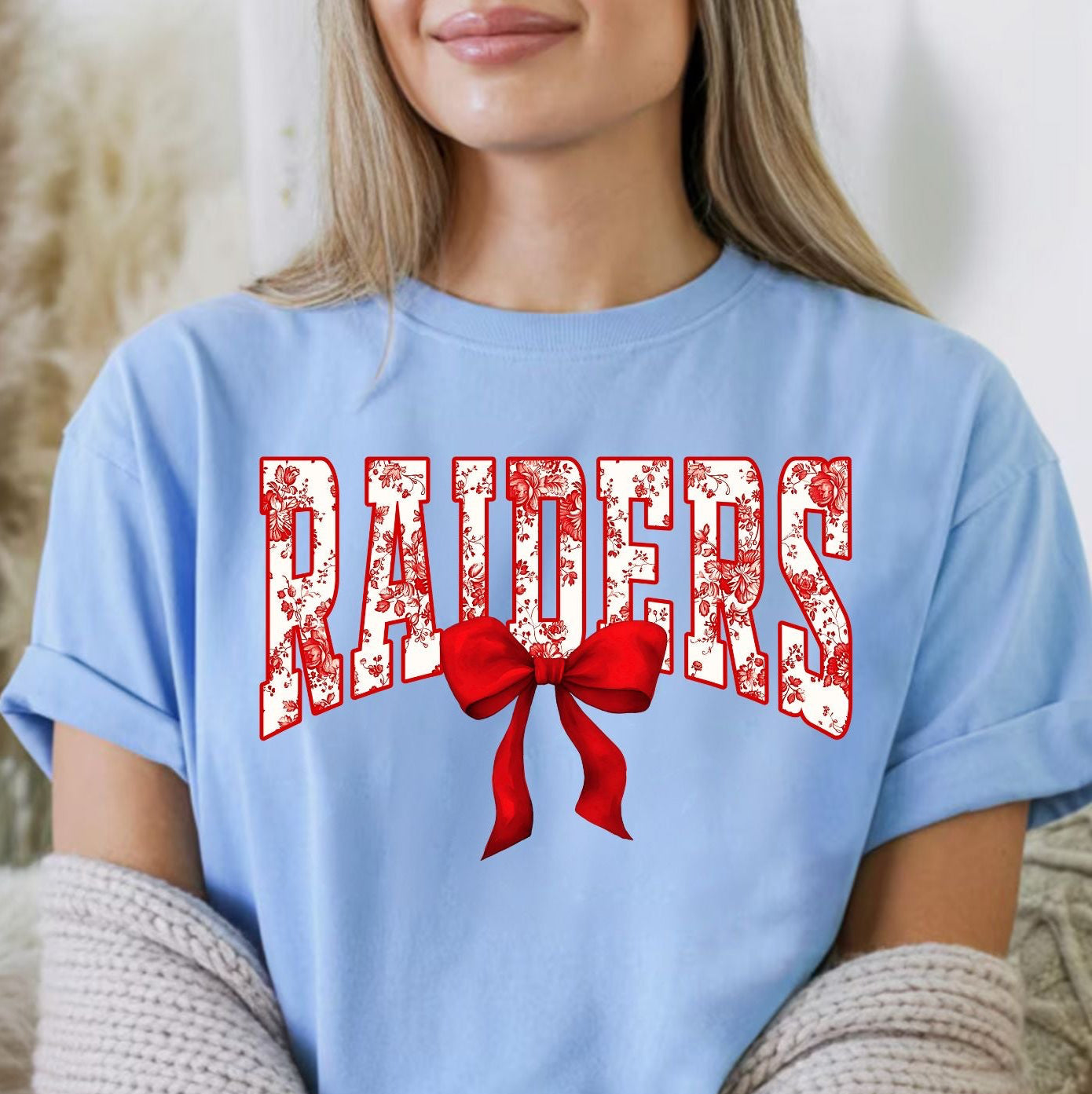 Red Floral Raiders T-Shirt