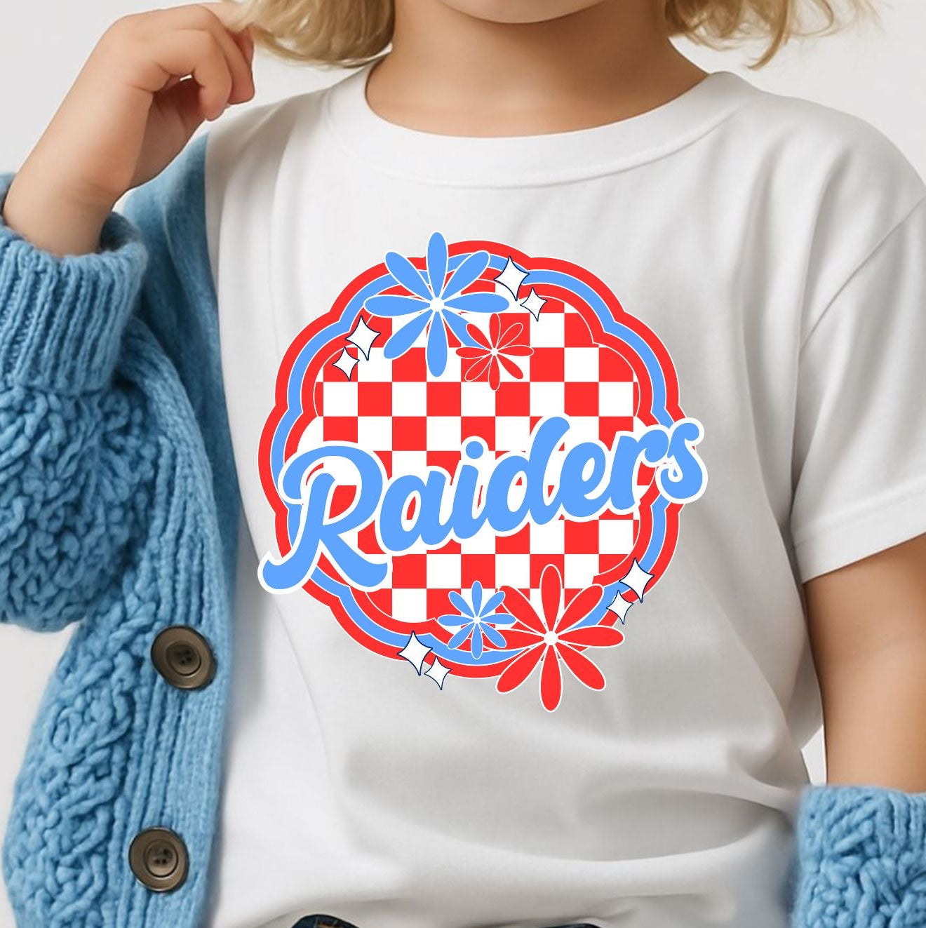 Flower Checkered Raiders T-Shirt