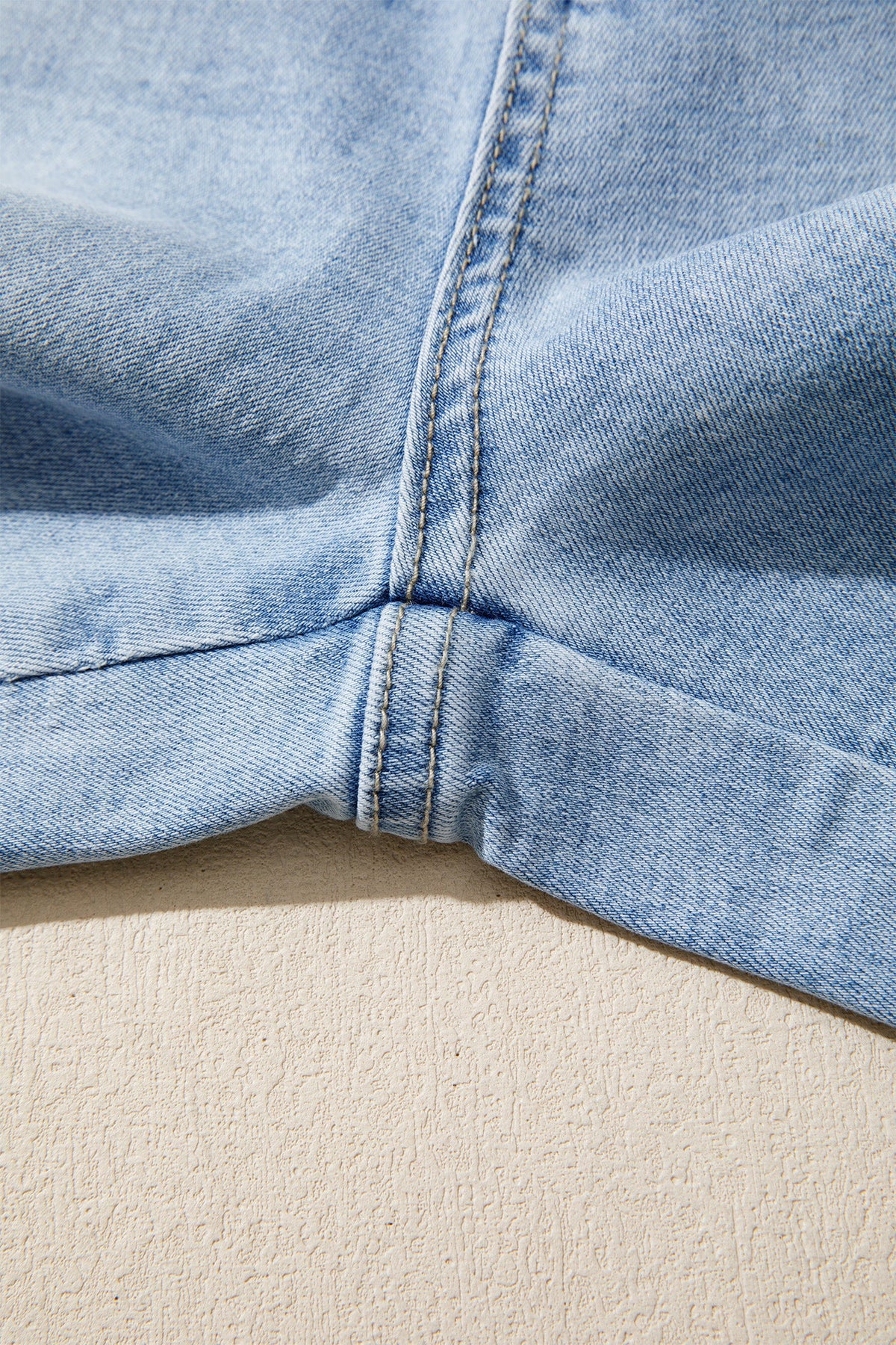 Myosotis Raw Hem Turnup Loose Ankle-length Jeans