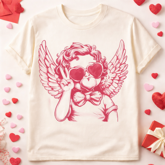 Cutie Cupid - Valentines Tee Shirt & Crewneck