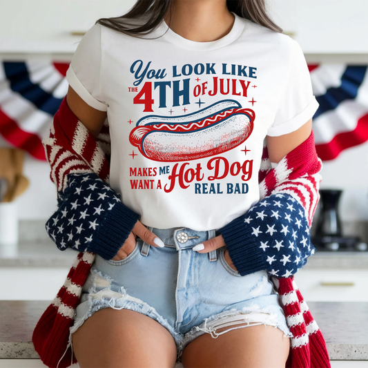You Look Like A 4Th of July Hotdog T-shirt