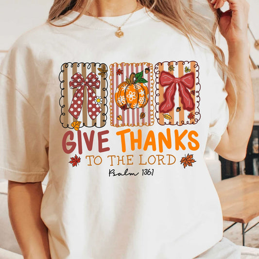 Give Thanks Comfort Colors Thanksgiving Shirt