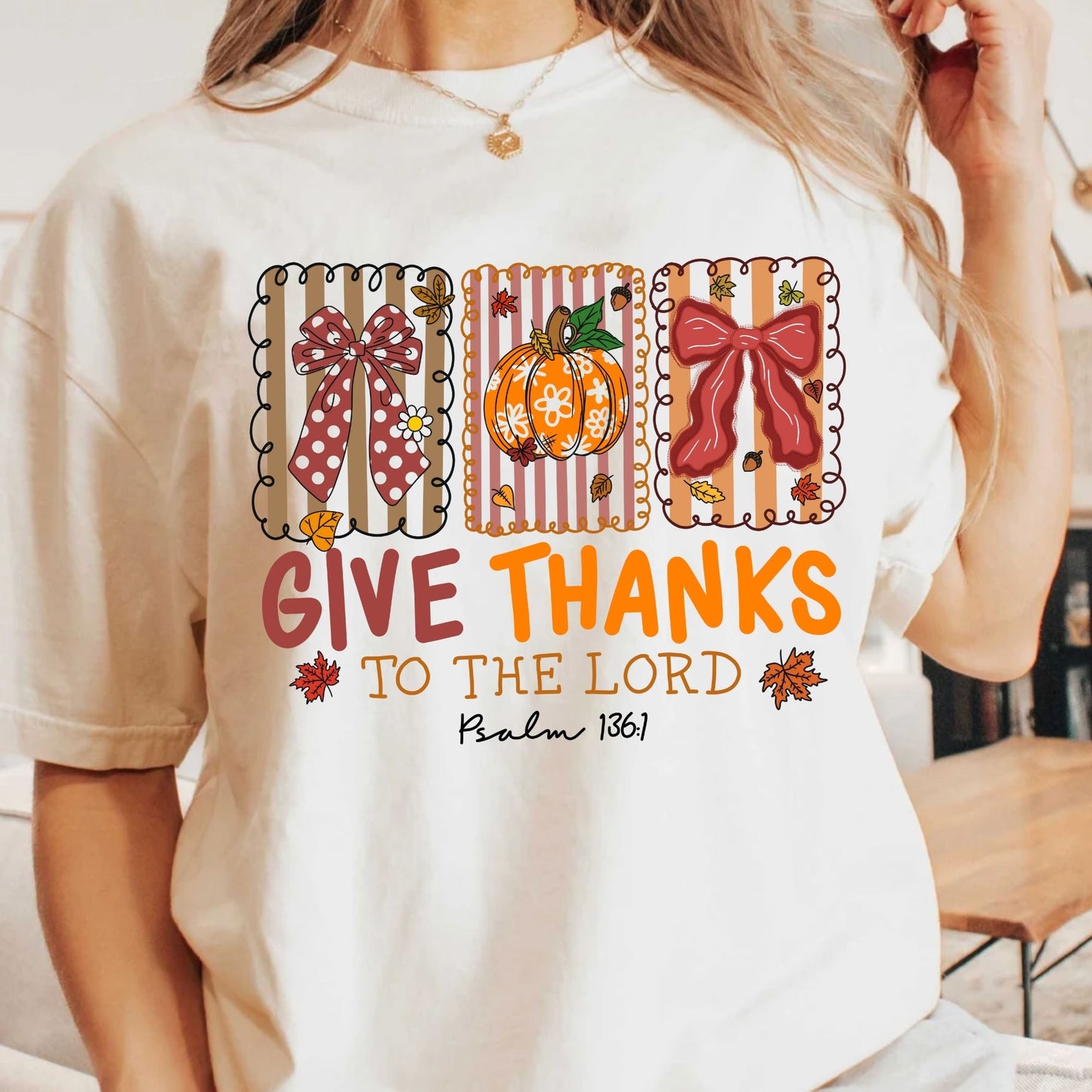 Give Thanks Comfort Colors Thanksgiving Shirt
