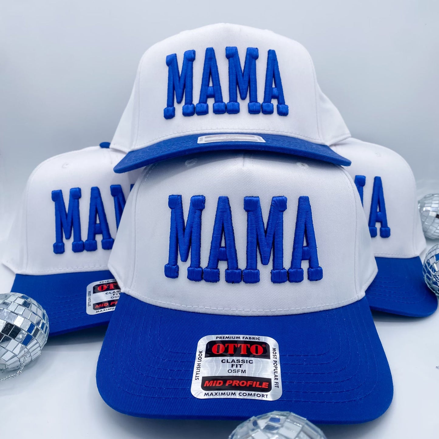 Mama Puff Blue + White - Trucker Hat