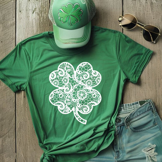 Lace Shamrock graphic t-shirt