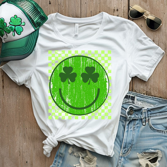 Retro Smiley St. Patricks graphic t-shirt