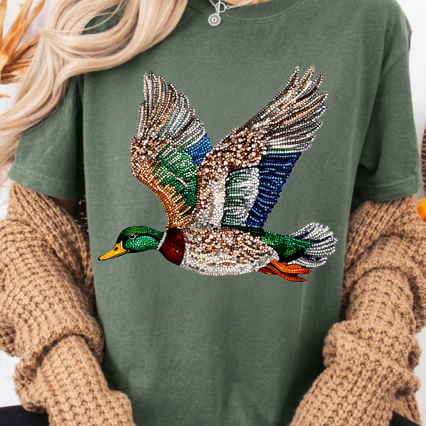 Rhinestone Mallard Comfort Colors T-Shirt