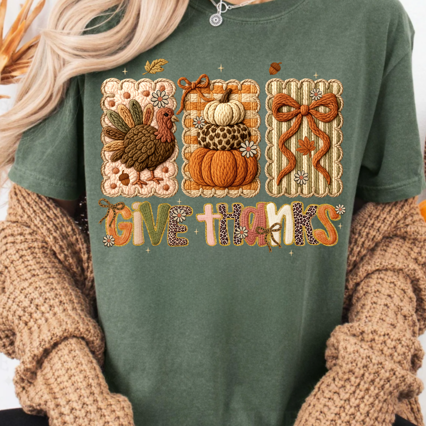 Give Thanks Thanksgiving Comfort Colors T-Shirt