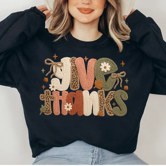 Give Thanks Thanksgiving Crewneck