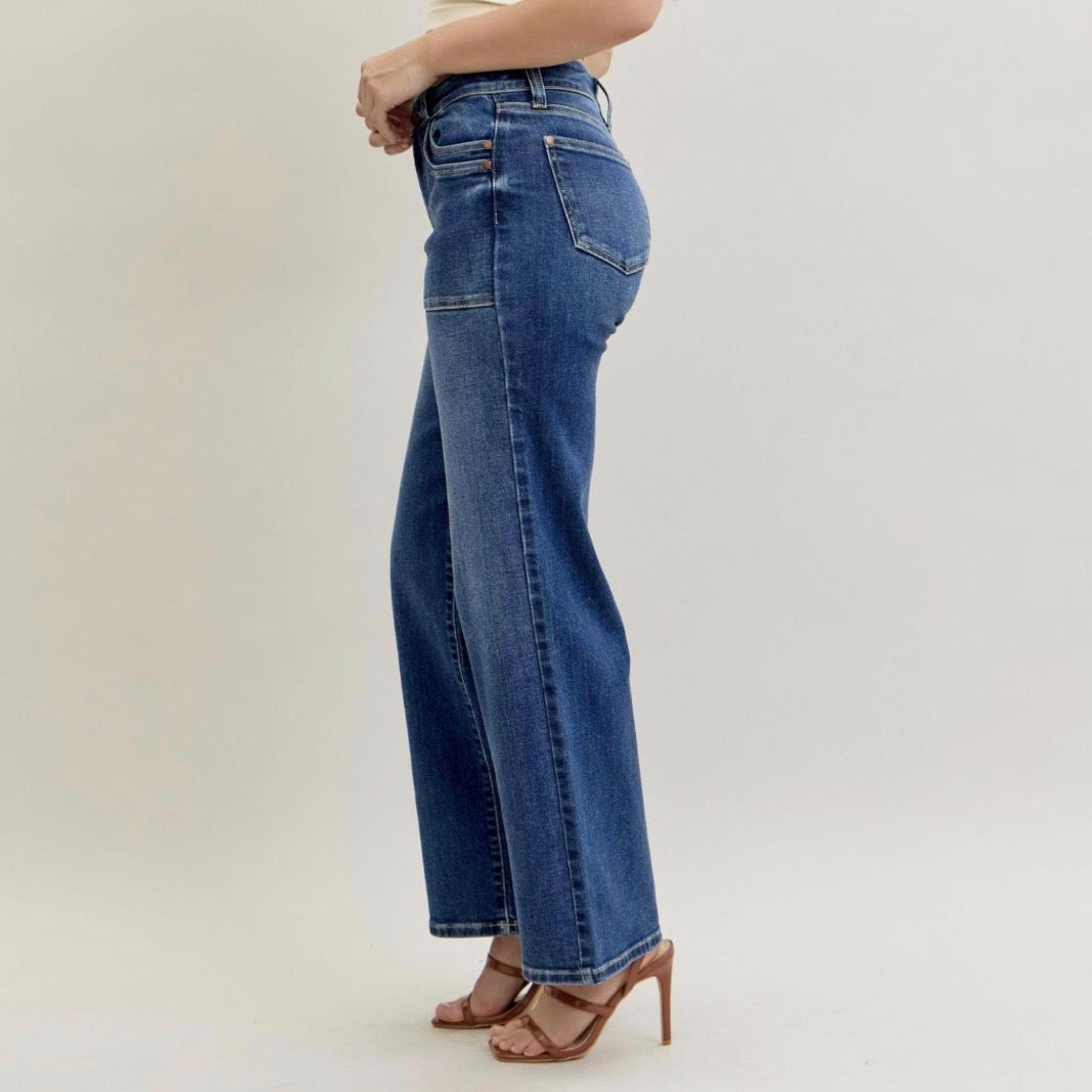 Judy Blue Mid Rise 90's Straight Leg Fit Jeans