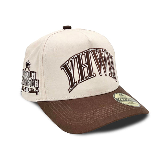 [PRE-ORDER - SHIPS NOVEMBER 26TH] ‘YHWH’ Structured SnapBack - Cream/Brown