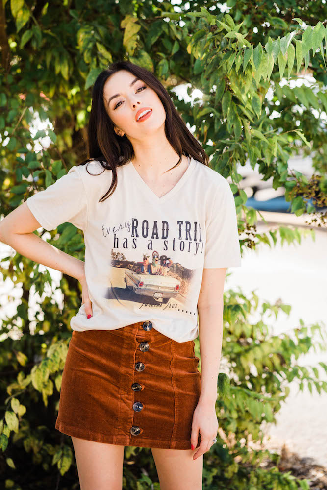 Best seller!  Road Trip Tee - V Neck