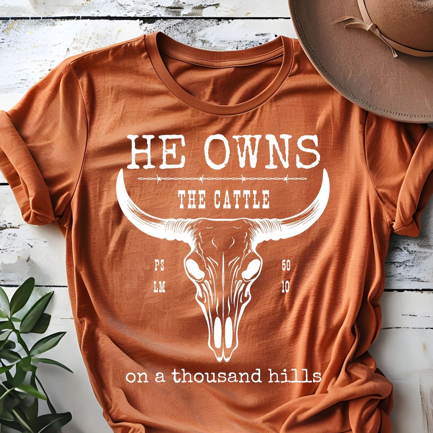 He owns the cattle T-shirt