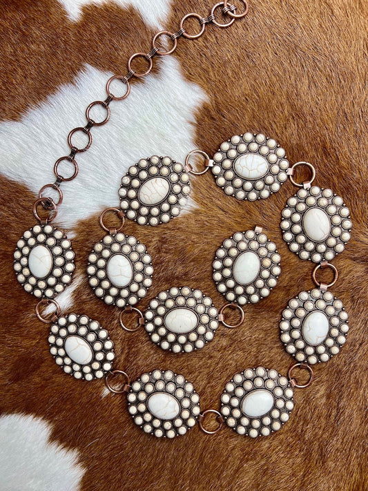 Senorita White Turquoise Sm/Med Belt