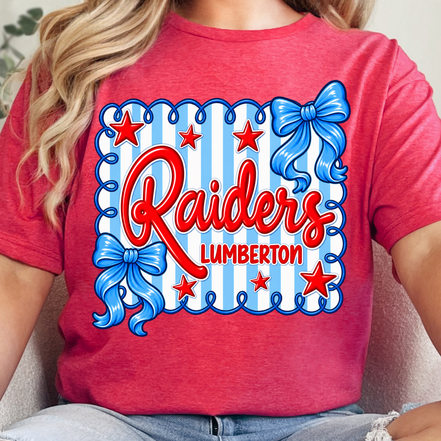 Lumberton Raiders Striped Tee
