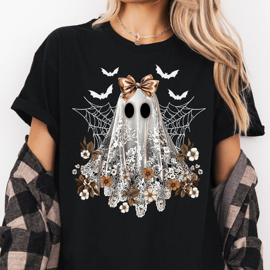 Lace Ghost Halloween T-Shirt