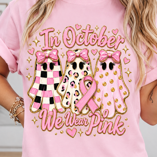 In October We Wear Pink Ghost T-Shirt