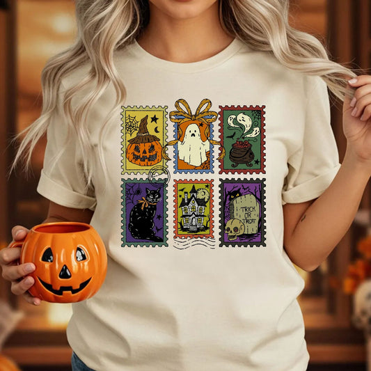Halloween Stamps Vintage T-Shirt
