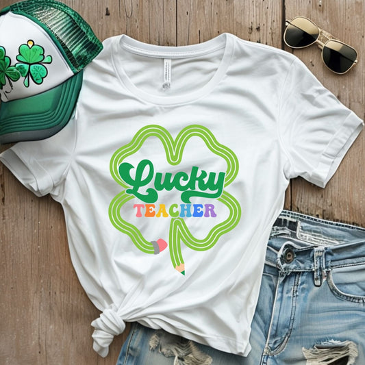 Lucky Teacher short sleeve shirt