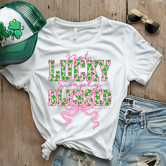 Lucky and Blessed short sleeve shirt