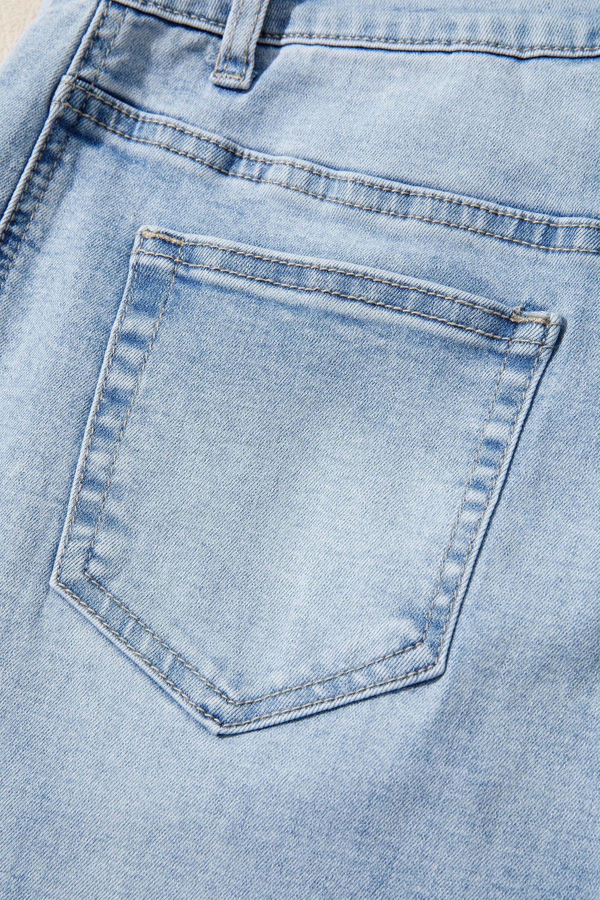 Myosotis Raw Hem Turnup Loose Ankle-length Jeans