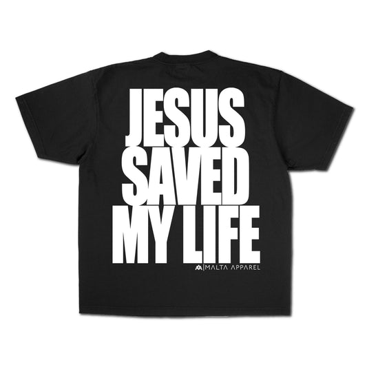 [PRE-ORDER - SHIPS DECEMBER 17TH] Jesus Saved My Life PUFF PRINT - Black