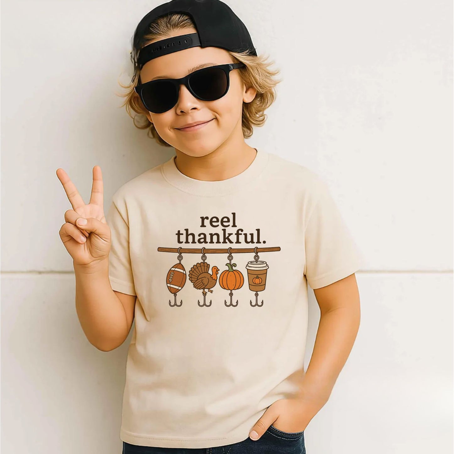 Reel Thankful Thanksgiving T-Shirt