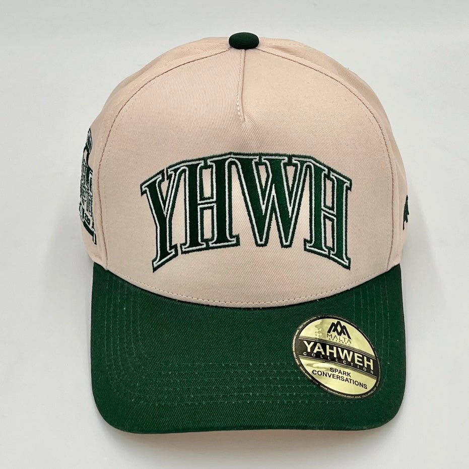 [PRE-ORDER - SHIPS OCTOBER 26TH] ‘YHWH’ Structured SnapBack - Cream/Billiard Green