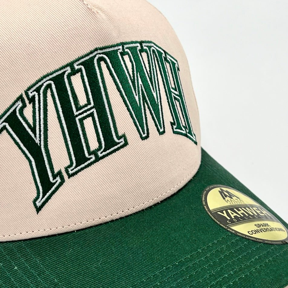 [PRE-ORDER - SHIPS OCTOBER 26TH] ‘YHWH’ Structured SnapBack - Cream/Billiard Green