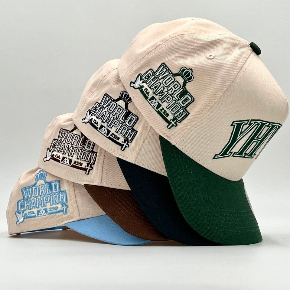 [PRE-ORDER - SHIPS OCTOBER 26TH] ‘YHWH’ Structured SnapBack - Cream/Billiard Green