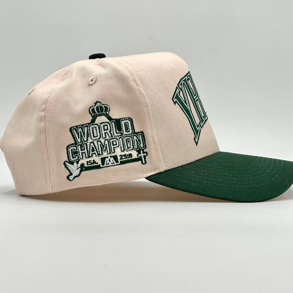 [PRE-ORDER - SHIPS OCTOBER 26TH] ‘YHWH’ Structured SnapBack - Cream/Billiard Green
