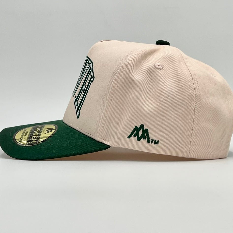 [PRE-ORDER - SHIPS OCTOBER 26TH] ‘YHWH’ Structured SnapBack - Cream/Billiard Green