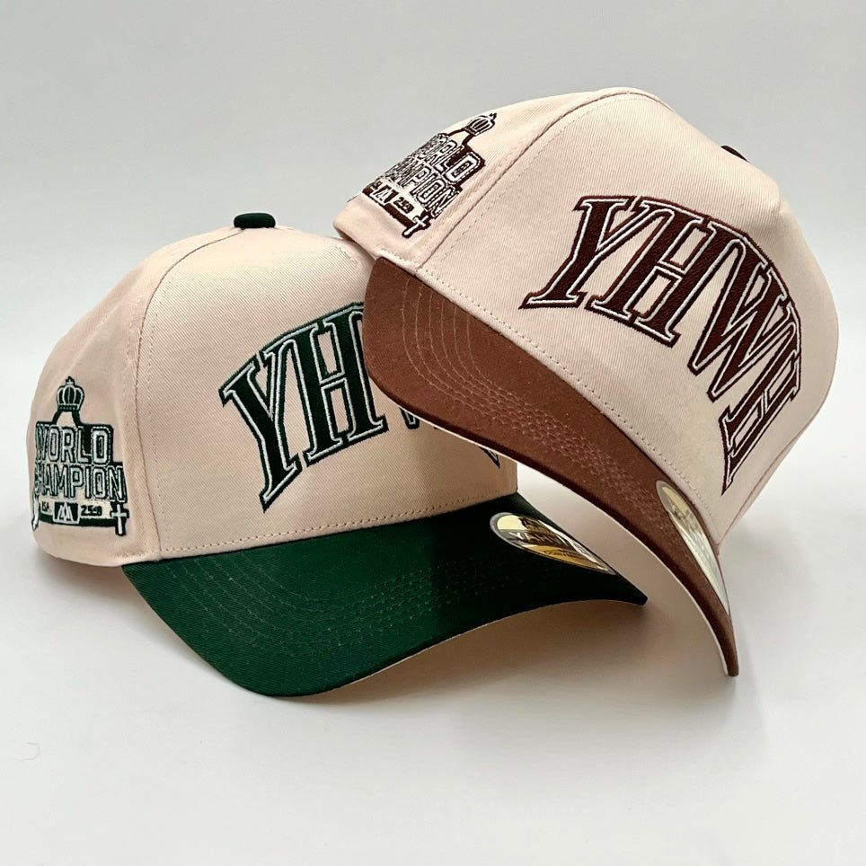 [PRE-ORDER - SHIPS OCTOBER 26TH] ‘YHWH’ Structured SnapBack - Cream/Billiard Green